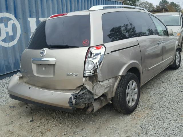 5N1BV28U77N141833 - 2007 NISSAN QUEST S GOLD photo 4