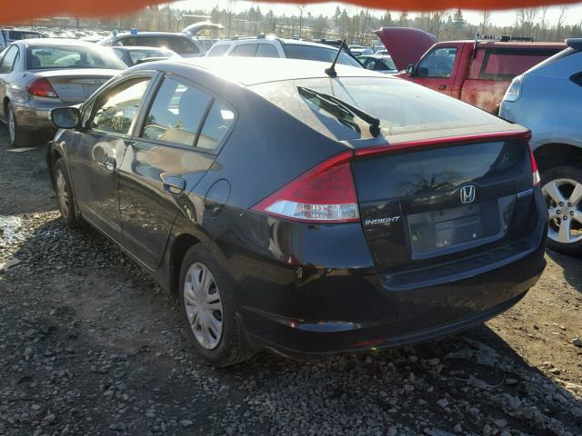 JHMZE2H56AS021198 - 2010 HONDA INSIGHT LX BLACK photo 3