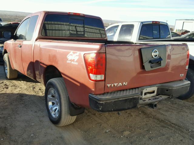 1N6AA06B74N520907 - 2004 NISSAN TITAN XE BROWN photo 3