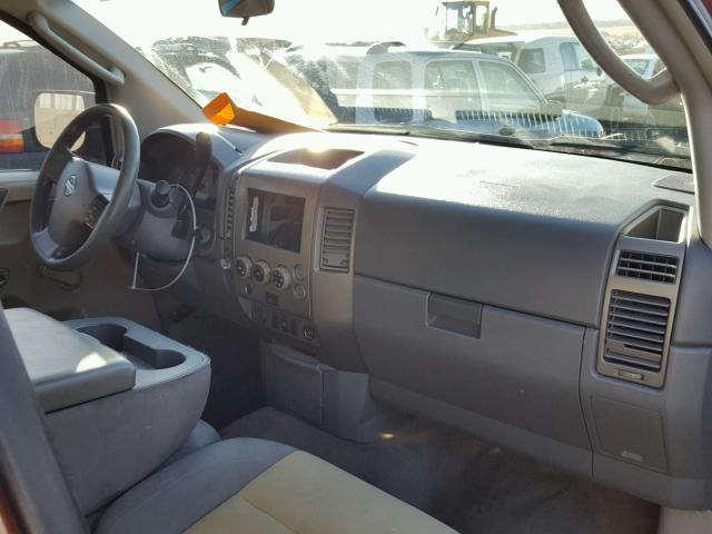 1N6AA06B74N520907 - 2004 NISSAN TITAN XE BROWN photo 9