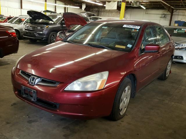 1HGCM663X5A014920 - 2005 HONDA ACCORD LX RED photo 2