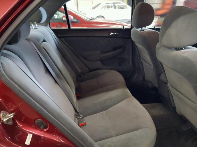 1HGCM663X5A014920 - 2005 HONDA ACCORD LX RED photo 6