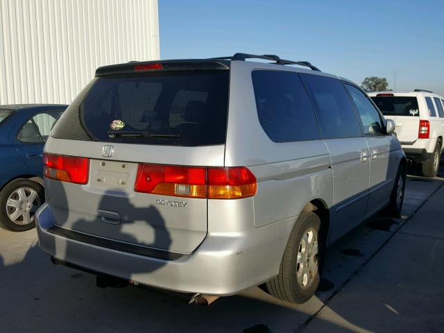 5FNRL18914B048699 - 2004 HONDA ODYSSEY EX SILVER photo 4