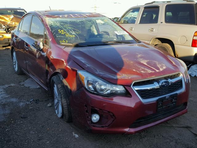 JF1GJAD67EH005419 - 2014 SUBARU IMPREZA PR MAROON photo 1