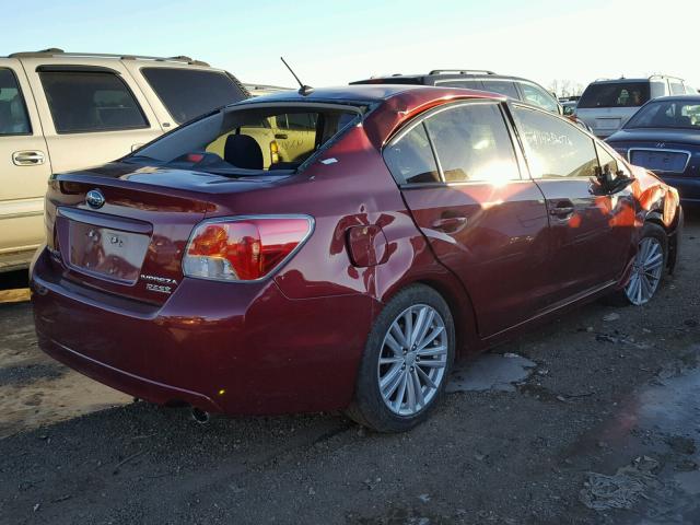 JF1GJAD67EH005419 - 2014 SUBARU IMPREZA PR MAROON photo 4