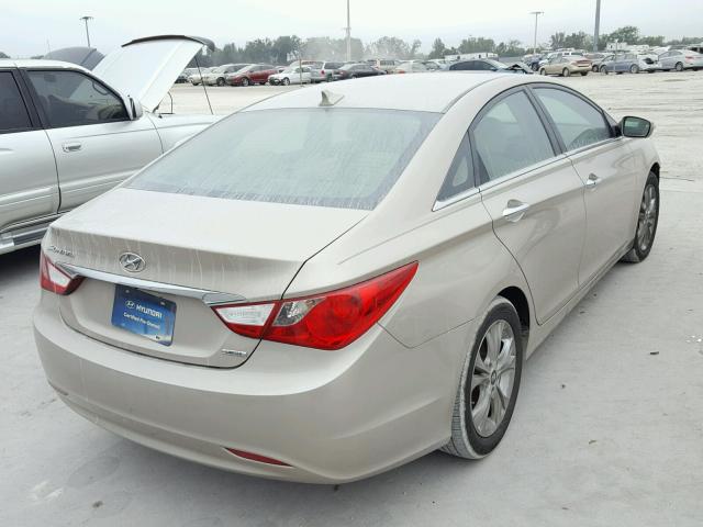 5NPEC4ACXBH232303 - 2011 HYUNDAI SONATA SE TAN photo 4