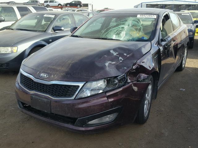 5XXGN4A79DG148753 - 2013 KIA OPTIMA EX MAROON photo 2