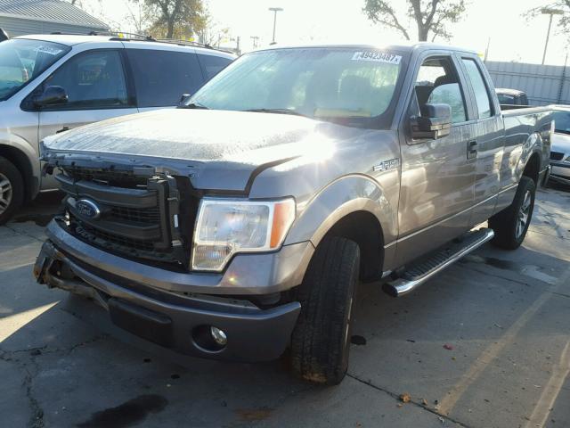 1FTFX1CF9DFC57950 - 2013 FORD F150 SUPER GRAY photo 2