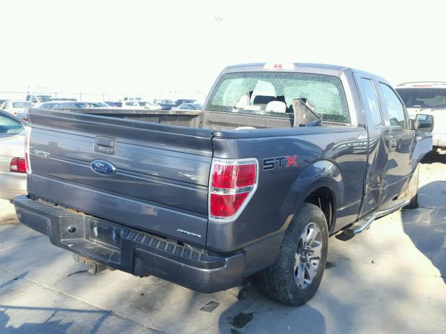 1FTFX1CF9DFC57950 - 2013 FORD F150 SUPER GRAY photo 4