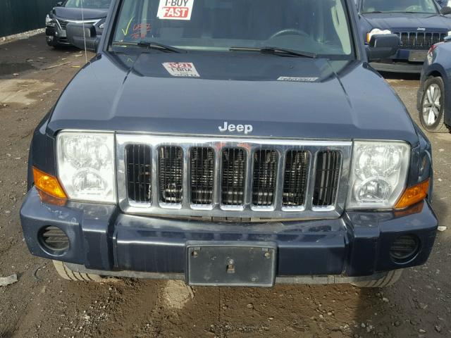 1J8HG48K97C527130 - 2007 JEEP COMMANDER BLUE photo 7