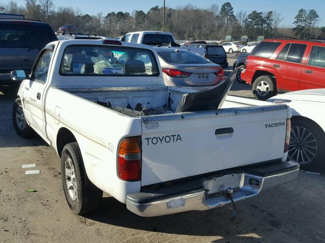 4TANL42N0XZ561085 - 1999 TOYOTA TACOMA WHITE photo 3