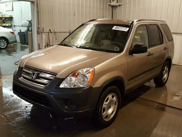 JHLRD78546C027619 - 2006 HONDA CR-V LX GOLD photo 2