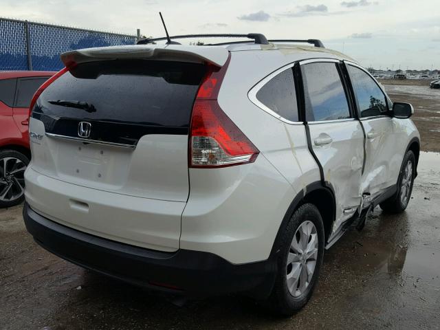 5J6RM3H76DL001411 - 2013 HONDA CR-V EXL WHITE photo 4