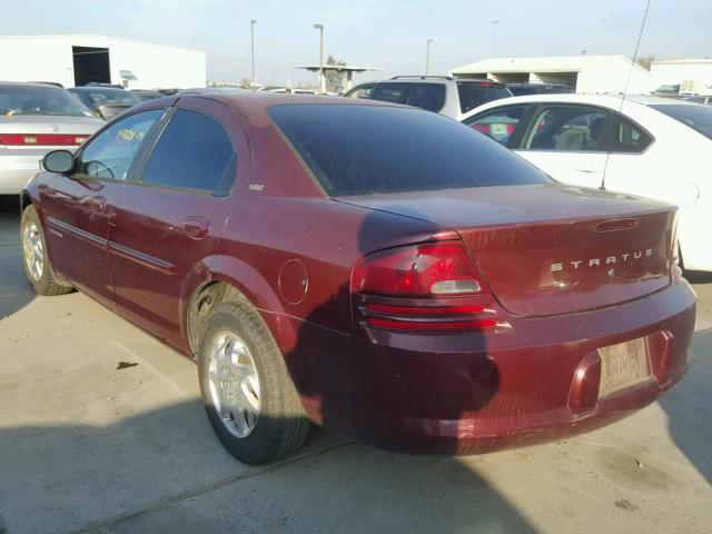 1B3EJ46X81N619482 - 2001 DODGE STRATUS SE RED photo 3