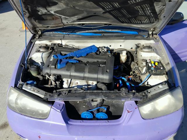 KMHDN45D12U277897 - 2002 HYUNDAI ELANTRA GL PURPLE photo 7