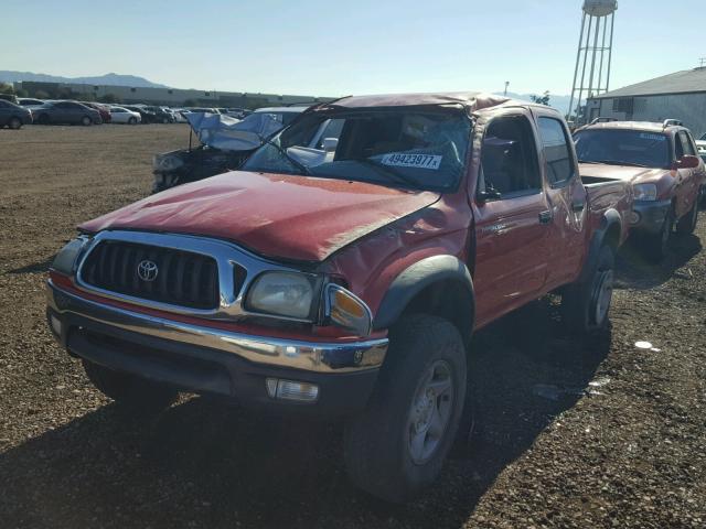 5TEGN92N43Z259124 - 2003 TOYOTA TACOMA DOU RED photo 2