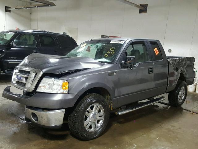 1FTPX14V17FA78557 - 2007 FORD F150 GRAY photo 2