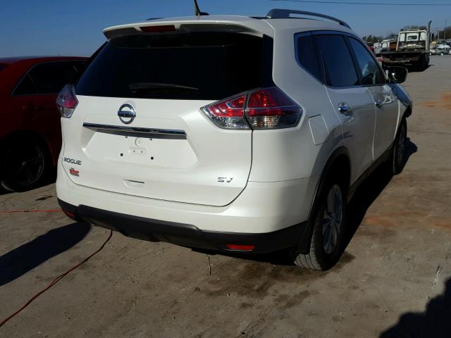 KNMAT2MT1FP550674 - 2015 NISSAN ROGUE S WHITE photo 4