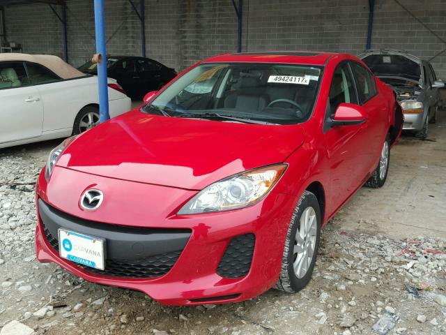 JM1BL1WP2D1822924 - 2013 MAZDA 3 I RED photo 2