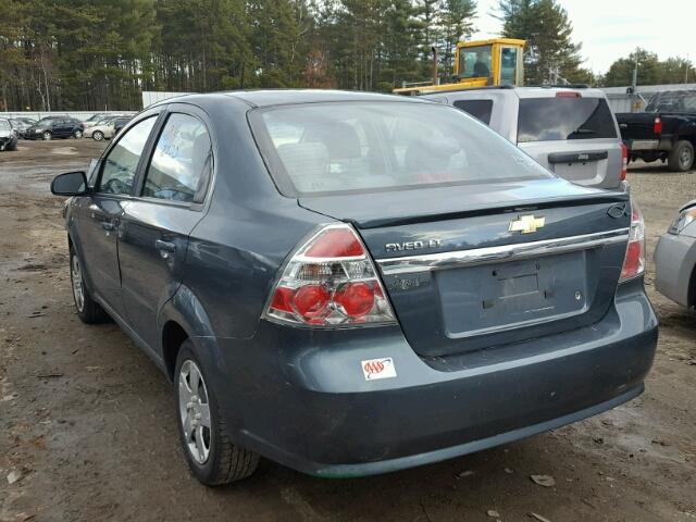 KL1TD5DE2BB137749 - 2011 CHEVROLET AVEO LS GREEN photo 3