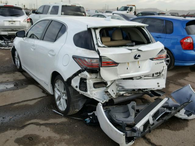 JTHKD5BH3F2224307 - 2015 LEXUS CT 200 WHITE photo 3