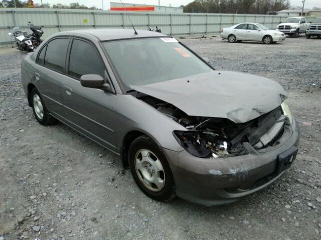 JHMES96655S003678 - 2005 HONDA CIVIC HYBR GRAY photo 1