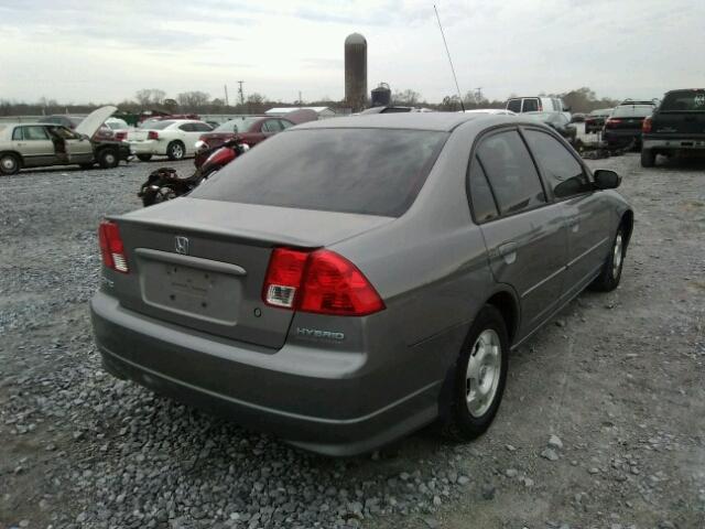 JHMES96655S003678 - 2005 HONDA CIVIC HYBR GRAY photo 4