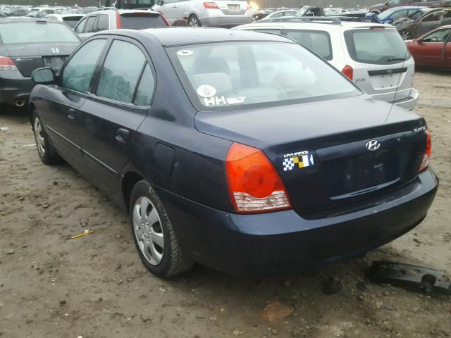 KMHDN46D65U015702 - 2005 HYUNDAI ELANTRA GL BLUE photo 3