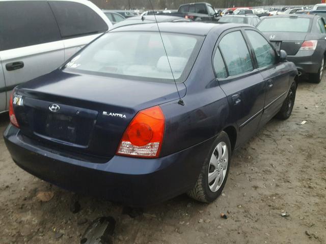 KMHDN46D65U015702 - 2005 HYUNDAI ELANTRA GL BLUE photo 4