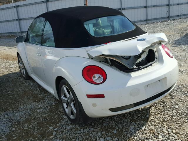 3VWFF31Y87M413299 - 2007 VOLKSWAGEN NEW BEETLE WHITE photo 3