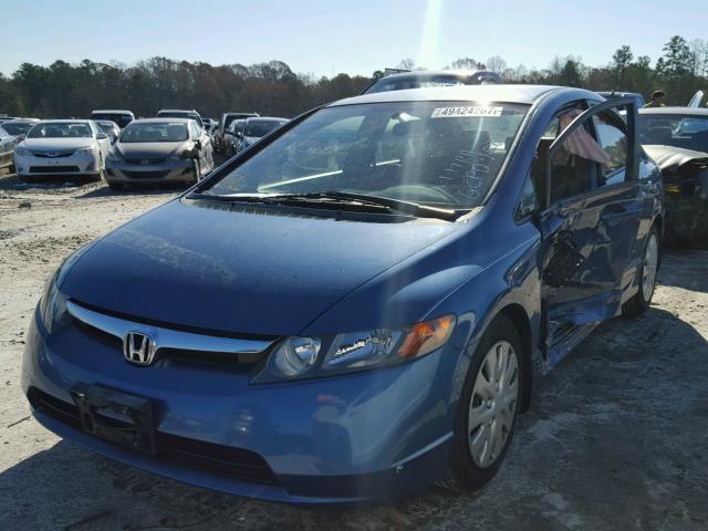 1HGFA16526L112887 - 2006 HONDA CIVIC LX BLUE photo 2