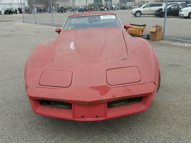 1G1AY8761BS416368 - 1981 CHEVROLET CORVETTE RED photo 9