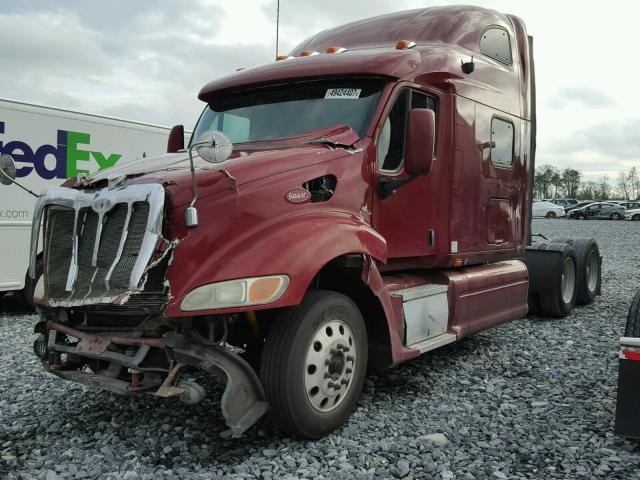 1XP7D49X96D899306 - 2006 PETERBILT 387 BURGUNDY photo 2