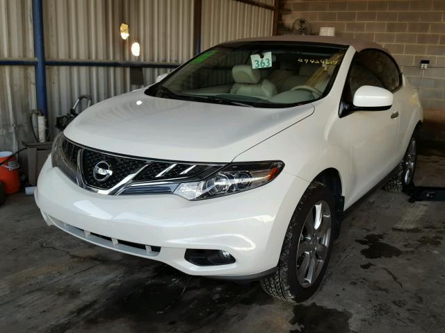 JN8AZ1FY4EW301991 - 2014 NISSAN MURANO CRO WHITE photo 2