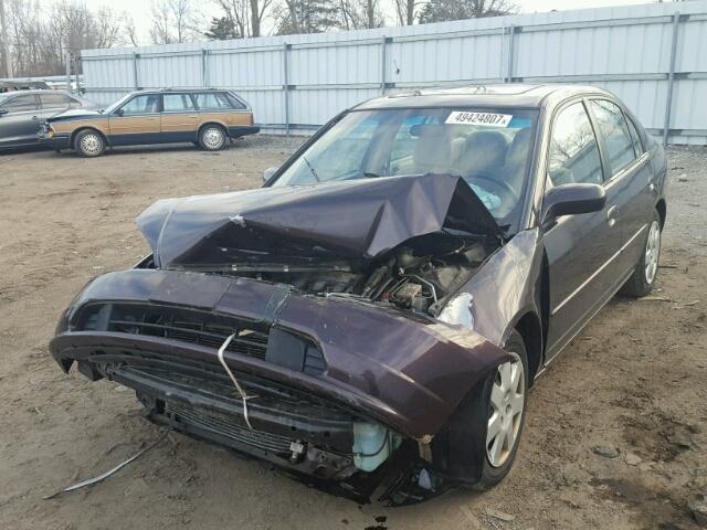 2HGES26741H544872 - 2001 HONDA CIVIC EX შავი ფოტო 2
