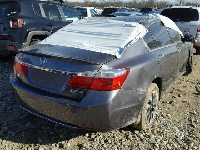 1HGCR6F79EA001029 - 2014 HONDA ACCORD HYB GRAY photo 4