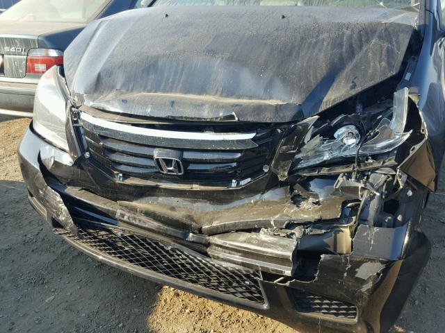 5FNRL3H60AB098295 - 2010 HONDA ODYSSEY EX BLACK photo 9