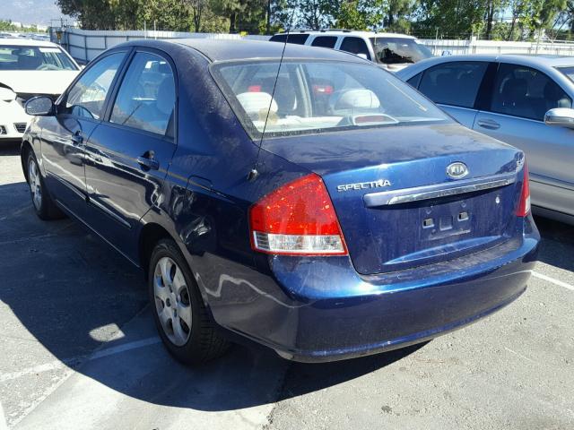 KNAFE121875448844 - 2007 KIA SPECTRA EX BLUE photo 3