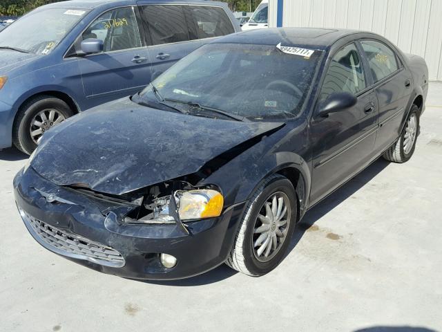 1C3AL56R32N124854 - 2002 CHRYSLER SEBRING LX BLACK photo 2