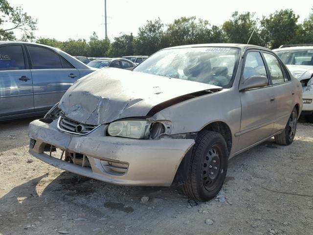 1NXBR12EX1Z473343 - 2001 TOYOTA COROLLA CE TAN photo 2