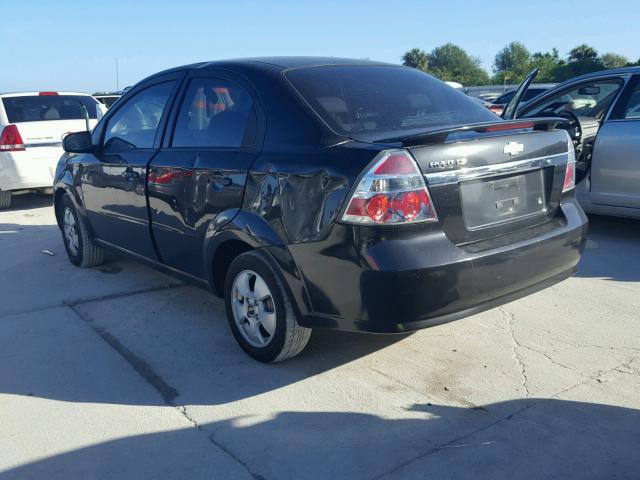 KL1TD56657B058900 - 2007 CHEVROLET AVEO BASE შავი ფოტო 3