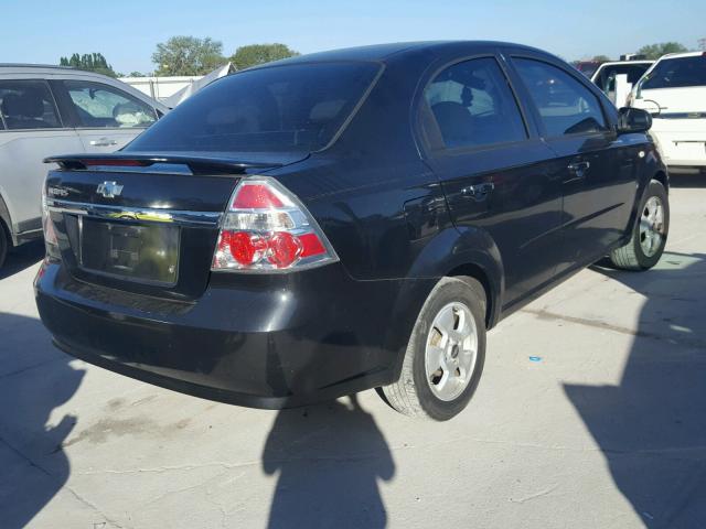 KL1TD56657B058900 - 2007 CHEVROLET AVEO BASE შავი ფოტო 4