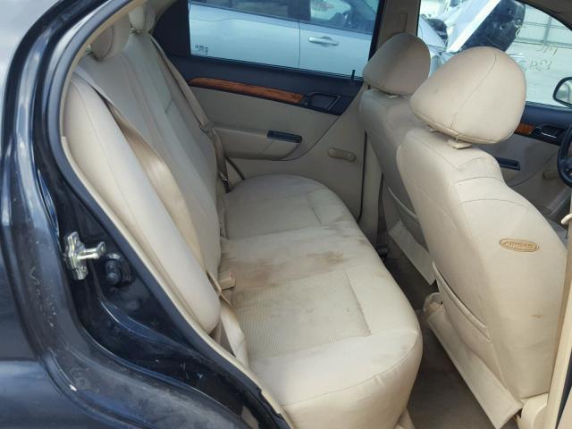 KL1TD56657B058900 - 2007 CHEVROLET AVEO BASE შავი ფოტო 6