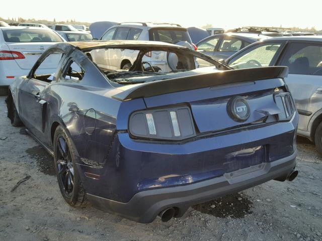 1ZVBP8CF6B5117023 - 2011 FORD MUSTANG GT BLUE photo 3