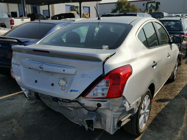 3N1CN7AP0GL827855 - 2016 NISSAN VERSA S SILVER photo 4