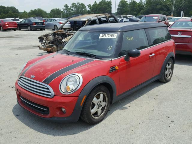 WMWZF3C54BTX82395 - 2011 MINI COOPER CLU RED photo 2