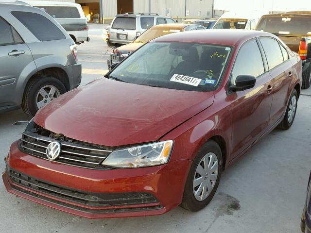 3VW267AJ9GM313205 - 2016 VOLKSWAGEN JETTA S MAROON photo 2