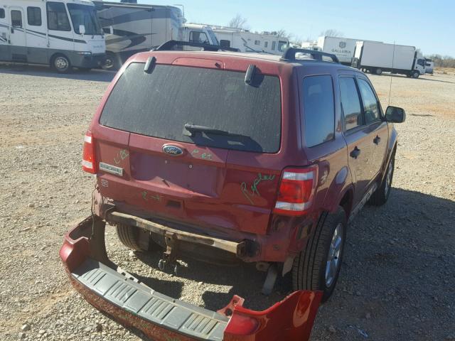 1FMCU9DGXAKC65488 - 2010 FORD ESCAPE XLT RED photo 4