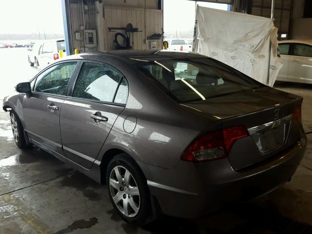 2HGFA16549H533981 - 2009 HONDA CIVIC LX GRAY photo 3