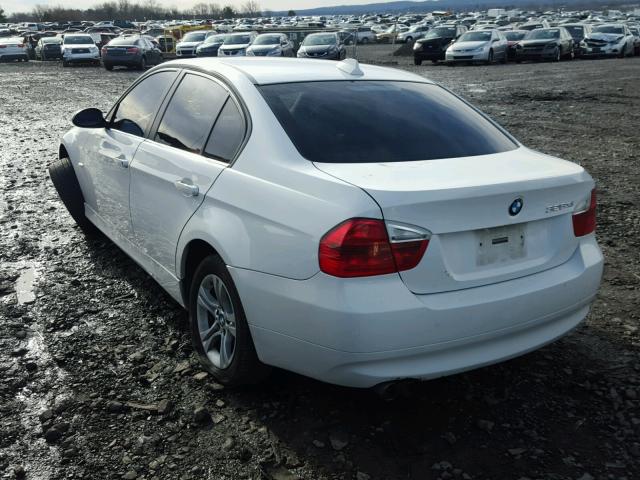 WBAVC73508KX91480 - 2008 BMW 328 XI SUL WHITE photo 3